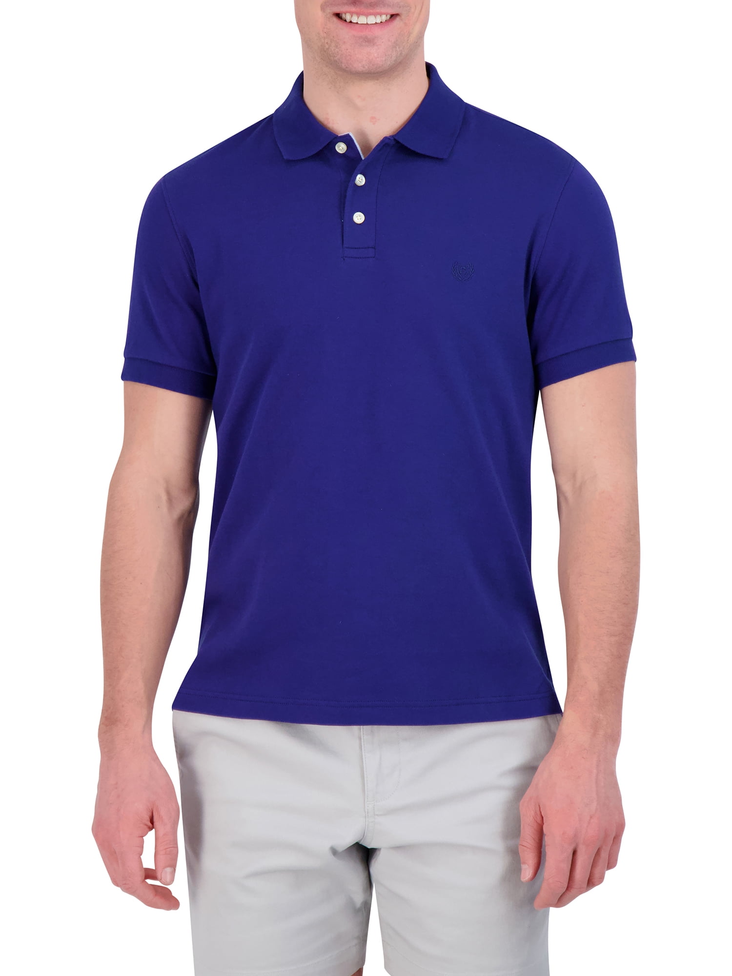Chaps Men's Classic Fit Short Sleeve Cotton Solid Interlock Jersey Polo-Size S-2XL