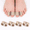 Beige*4, variant on 2 Pack Bunion Toe Separators for Overlapping Toes Women Men, Gel Toe Spacers with 2 Loops for feet, Toe Straightener
