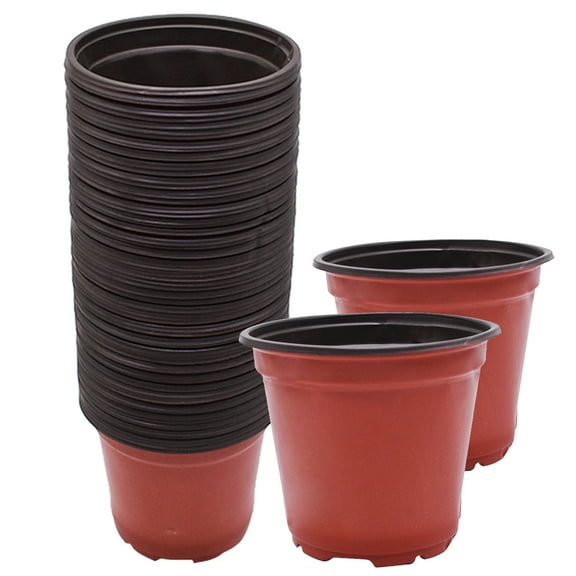 hostic 4.3" Seedling Pots Plastic Plant Pots Seedling Cups Nursery Pots Plant Container Fit for Seeds Germination, Seedlings Growing, Succulents Planting, Seeds Starting 100Pcs
