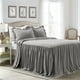 thumbnail image 2 of Colcha de falda con volantes, gris oscuro, juego de 3 piezas, tamaño king Lush Decor 16T005011, 2 of 2