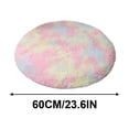 thumbnail image 2 of Yhsdtq,Round Tie-dyed Silk Wool Carpet, Home Bedroom Living Room, 60cm, Easy Care, Soft Texture, Decorative Area Rug, For Coffee Table, Computer Chair Mat, Bohemian Style, Indoor Use | Polyester, A, 2 of 9