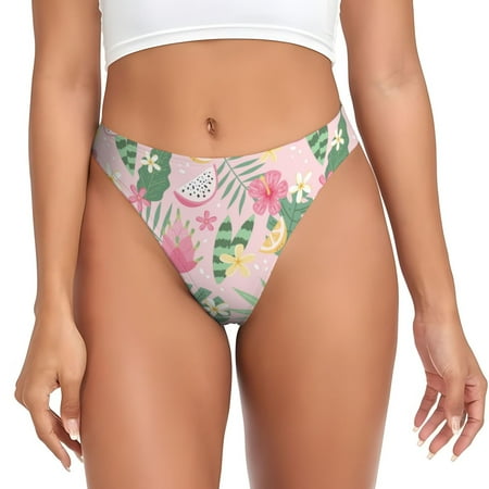 Sigee Tropical Pitaya for Women s G-String Panty  Low Rise  Soft Lace Perfect for Everyday Wear or Special Occasions-Large