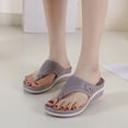 thumbnail image 3 of LEEYNEER Women Sandals Clearance 2023! Women‘s Flip-Flops with Arch Support Sandals Plus Size Lightweight Retro Shoes Massage Flip-flops Soft Bottom Wedge Slippers Non-Slip, 3 of 6