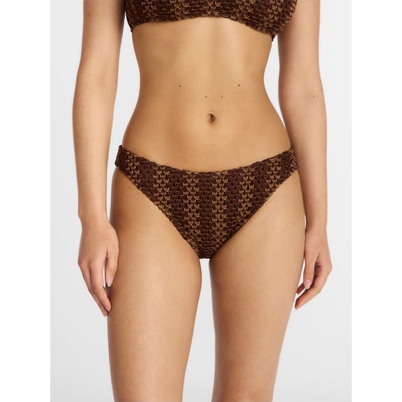 No Boundaries Crochet Bikini Swim Bottom, Women's XXS-XXL