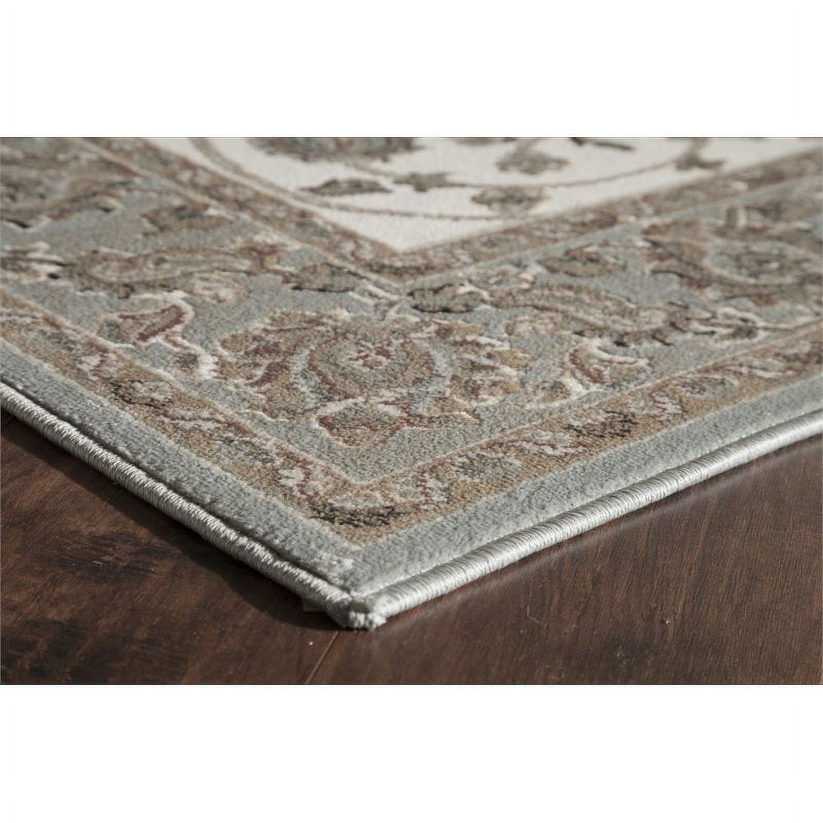 Rugs America Riviera Rectangular Florals Transitional Area Rug, Blue