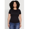 thumbnail image 2 of Womens Plus Size Seamless Textured Knit Crew Neck T-Shirt, 2 of 5