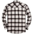 thumbnail image 4 of WTOBBYMen's Minimalist Workwear Plaid Long Sleeve Shirt, Unique Square Neck Button Up Casual Business Design for Spring Season Fashion Statement,Coffee XL, 4 of 4