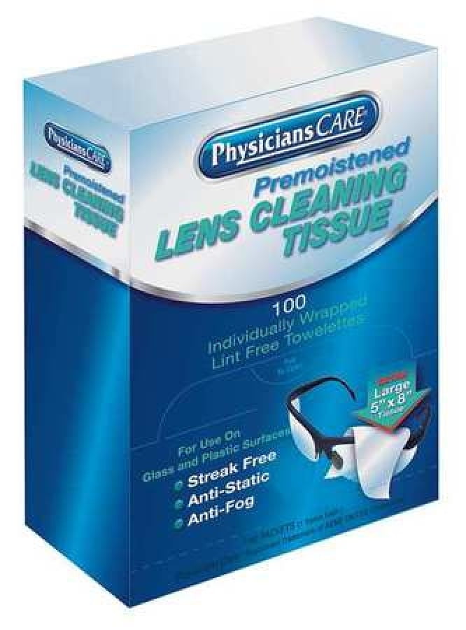 PHYSICIANSCARE 90192 Lens Cleaning Tissue,8 in. x 5 in.,PK100 Walmart