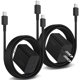 thumbnail image 1 of Cargador REUTIXUN de 45 W de doble puerto con cable USB C a C de 3 m para Samsung, 1 of 7