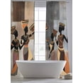 thumbnail image 5 of Sheer Curtains 96 Inches Long 2 Panels, African Ethnic Black Women Dancing Rod Pocket Curtain Voile Draperies, Abstract Africa Tribal Light Filtering Window Treatment for Living Room Kitchen Bedroom, 5 of 8