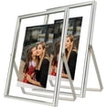 thumbnail image 1 of Gold Floating Frame ;x; Vertical Set For Picture x x x Tabletop Shelf Photo Frame Classy For Wedding Birthday Anniversary Home or Office Decor, 1 of 7