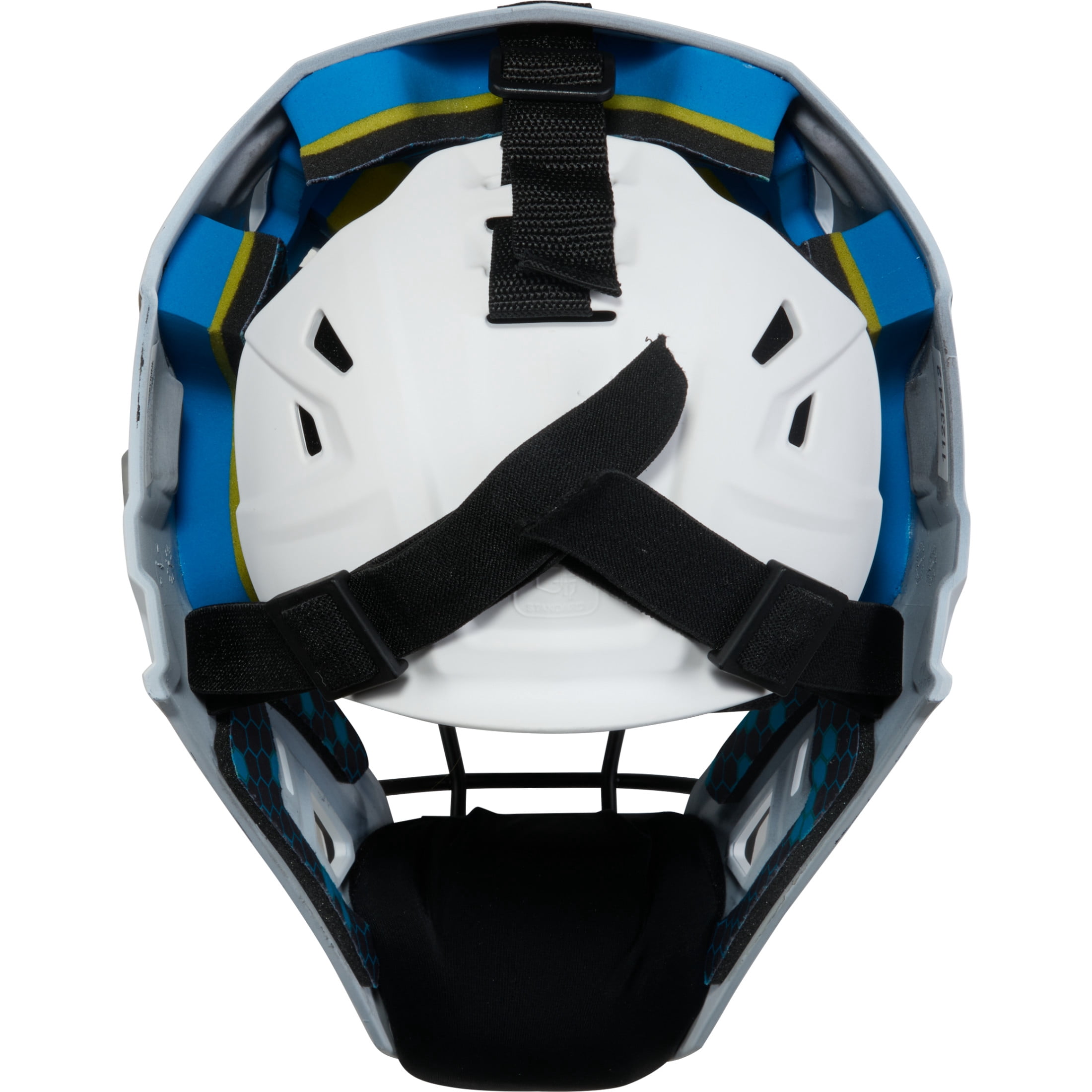 Rawlings Mach Pro Series Catcher’s Helmet, Hockey Style, Junior, White/Black