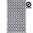 thumbnail image 6 of FH Home Outdoor Rug - Reversible - Indoor Use, Kids Room, Mudroom - Stain Resistant, Easy to Clean Weather Resistant Floor Mats - Aztec - Black/White (3 ft x 5 ft), 6 of 9