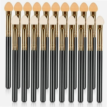 20Pcs Professional Eyeshadow Applicators Sponge Tip Reusable Women Blendable Foam Makeup Eye Shadow Brush Applicator Sticks Set Washable