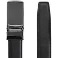thumbnail image 4 of Men's Comfort Genuine Leather Ratchet Dress Belt 1 1/8" Wide with Automatic Click Buckle Suit Pant Size 28"-44", 4 of 14