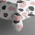 thumbnail image 2 of White Cow Black Spot Geometric Pattern Rectangle Tablecloth 60"x120",Waterproof Polyester Rectangle Table Cloth, Wipeable Spillproof Polyester Tablecloth for Dining, Camping, Indoor and Outdoor, 2 of 6