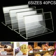 thumbnail image 3 of Lefu 40x Mini Acrylic Sign Display Holder Price Name Card Tag Label Stand Bracket, 3 of 6