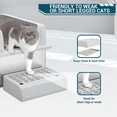 thumbnail image 4 of CazToi No More Smell! XL Enclosed Stainless Steel Litter Box for Large Cats - High Sided No Leaks Easy Clean Odorless Litter Box with Lid Includes Scoop & Footboard, 4 of 8