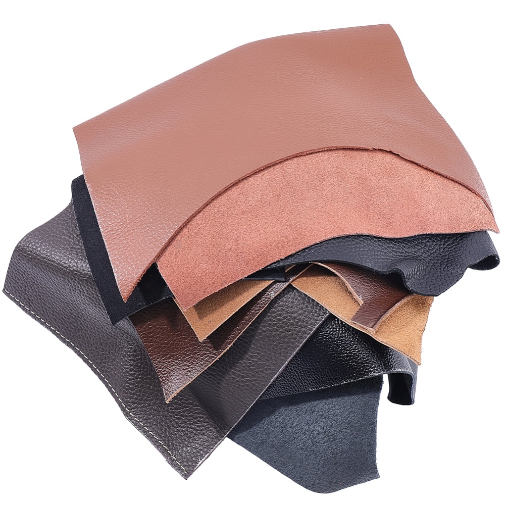 500G Cowhide Leather Fabric DIY Craft Garment Accessories Mixed Color 1.5mm