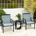 thumbnail image 5 of Gymax Set of 4 Patio Dining Chairs Outdoor Armchairs w/ Sturdy Metal Frame, 5 of 9