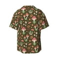 thumbnail image 2 of Balery Mushrooms and Autumn Men's Casual Button Down Shirt Short Sleeve Textured Summer Cuban Beach Shirts-4X-Large, 2 of 7