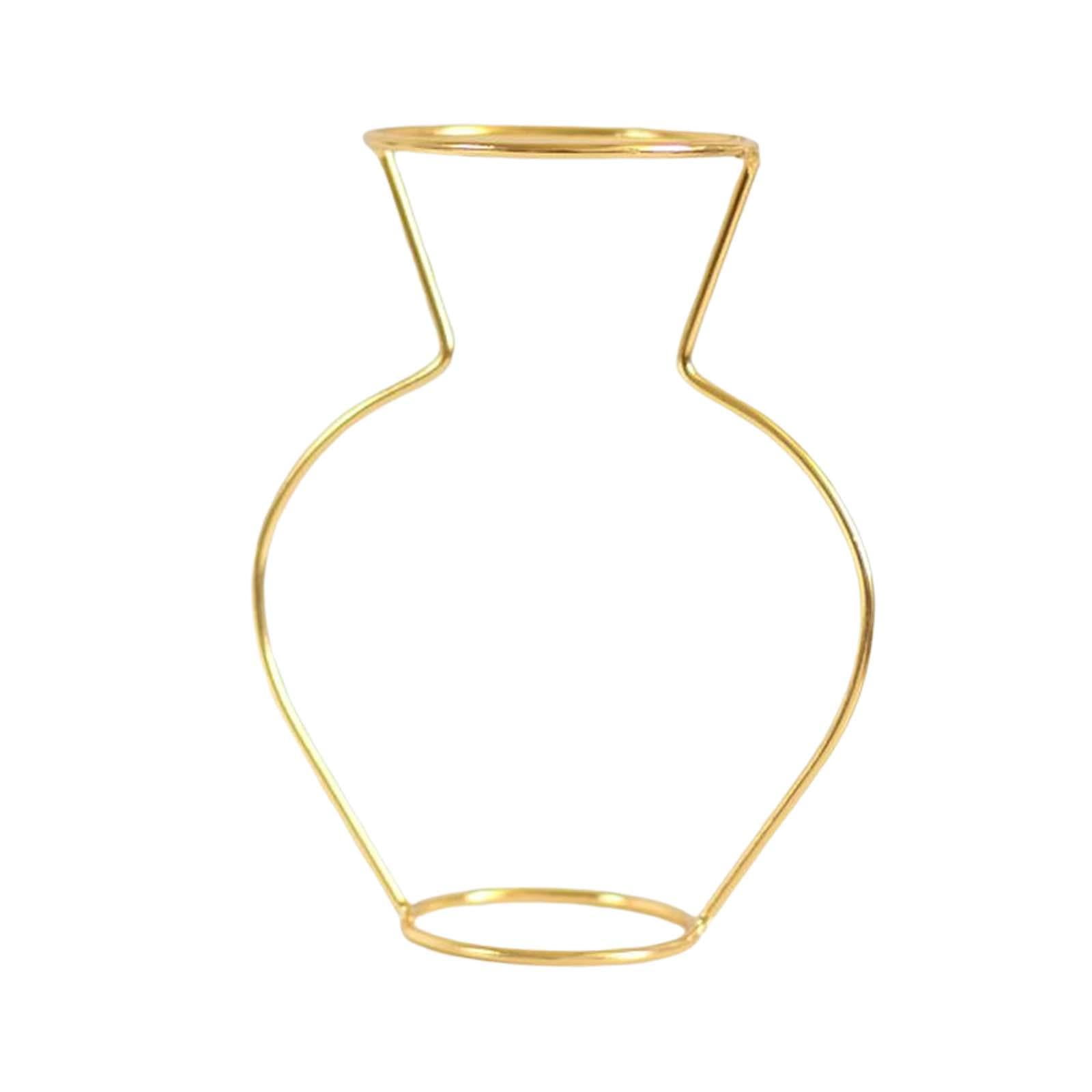 Metal Frame Vases Flowers Decorative Wire Frame Vase Metal Rack Stand Wire Vase Decor for