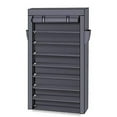 thumbnail image 1 of Armoire à Chaussures 10 Niveaux avec Housse Anti-Poussière, Armoire de Rangement pour Chaussures, Gris, 1 of 1