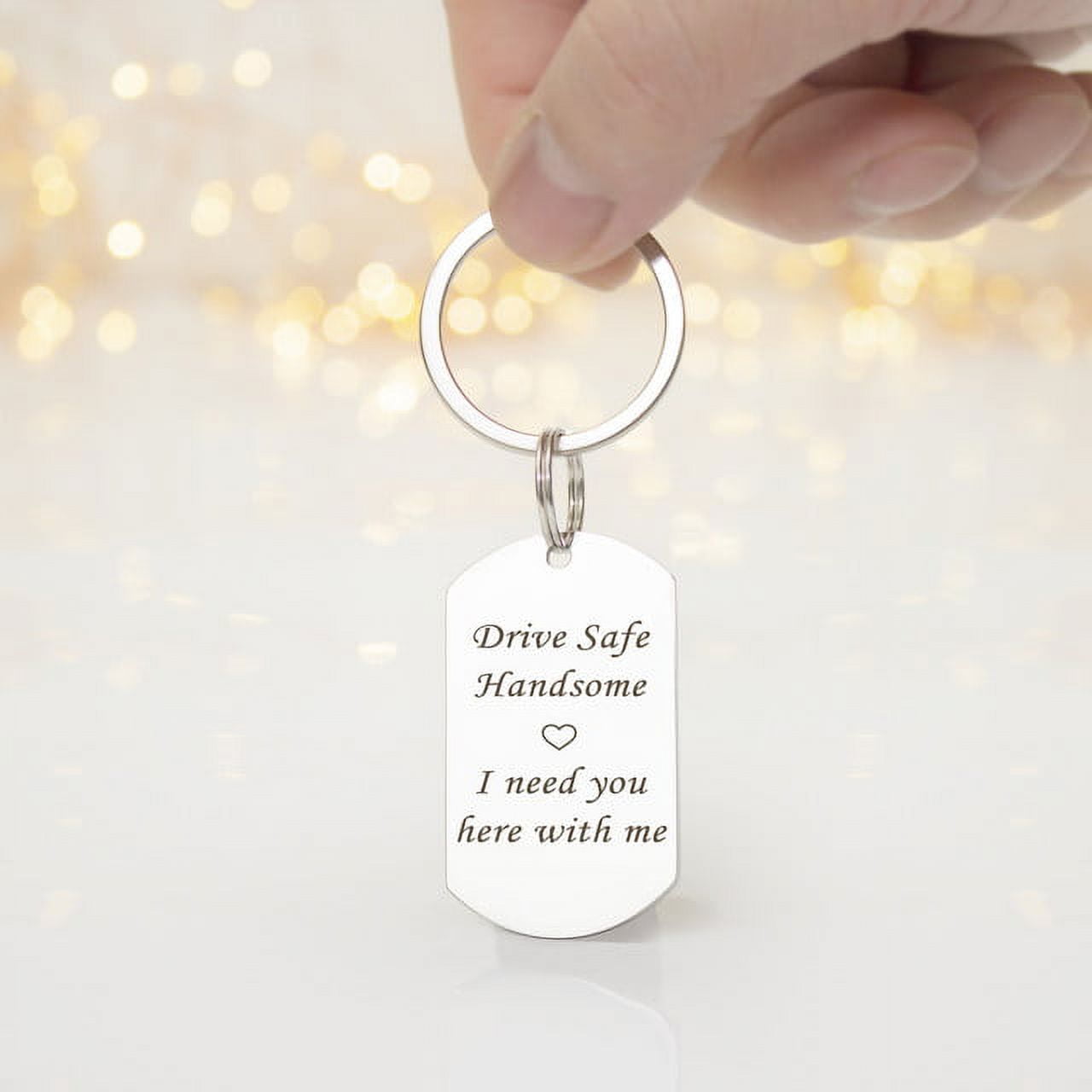 Personalized Fathers Day Gift - Dog Tag Keychain - Custom Keychain - Stainless Steel Mens Keychain Personalized - Fathers Day Gift For Dad