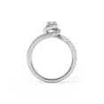 thumbnail image 4 of Brig Jewel 1.4 Ct Oval Cut Moissanite Engagement Ring - 14K White Gold Plated Bypass Bridal Ring - Elegant Prong Setting - Proposal, Wedding, and Anniversary Gift for Her - Fine Jewelry, 4 of 5