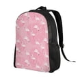 thumbnail image 2 of Rocae Pink Flamingos and Flowers print Computer bag with separate compartment, suitable for 15 inch laptop backpack, gift for men and women, 2 of 8