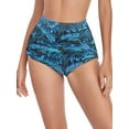 thumbnail image 4 of RELLECIGA Women's High Waisted Ruched Bikini Bottom, 4 of 6