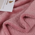 thumbnail image 5 of PiccoCasa Fluffy Fleece Blanket Lightweight Plush Throw Blanket for Couch Sofa Bed, Dark Pink Throw(50" x 60"), 5 of 6