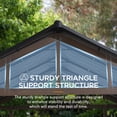 thumbnail image 5 of Sunjoy 11x13 ft. Hardtop Gazebo Outdoor Galvanized Steel Gazebo w/ Metal Gable Roof and Movable Ceiling Hook, Suitable for Patio & Backyard, Black, 5 of 9