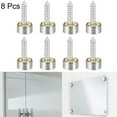 thumbnail image 5 of 8pc Stainless Steel Decorative Mirror Screw Cap Nails for Furniture, 5 of 5