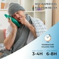 Vico Shine Classic Rubber Hot Water Bottle Green Silicone Hot Water Bag Great for Pain Relief