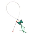 thumbnail image 2 of Juguete interactivo con forma de mariposa para gatos, divertido juguete para practicar con cascabeles. Mariposa verde, 2 of 7