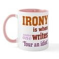 thumbnail image 2 of CafePress - Irony Your You're Mugs - 11 oz Ceramic Mug - Novelty Coffee Tea Cup, 2 of 6
