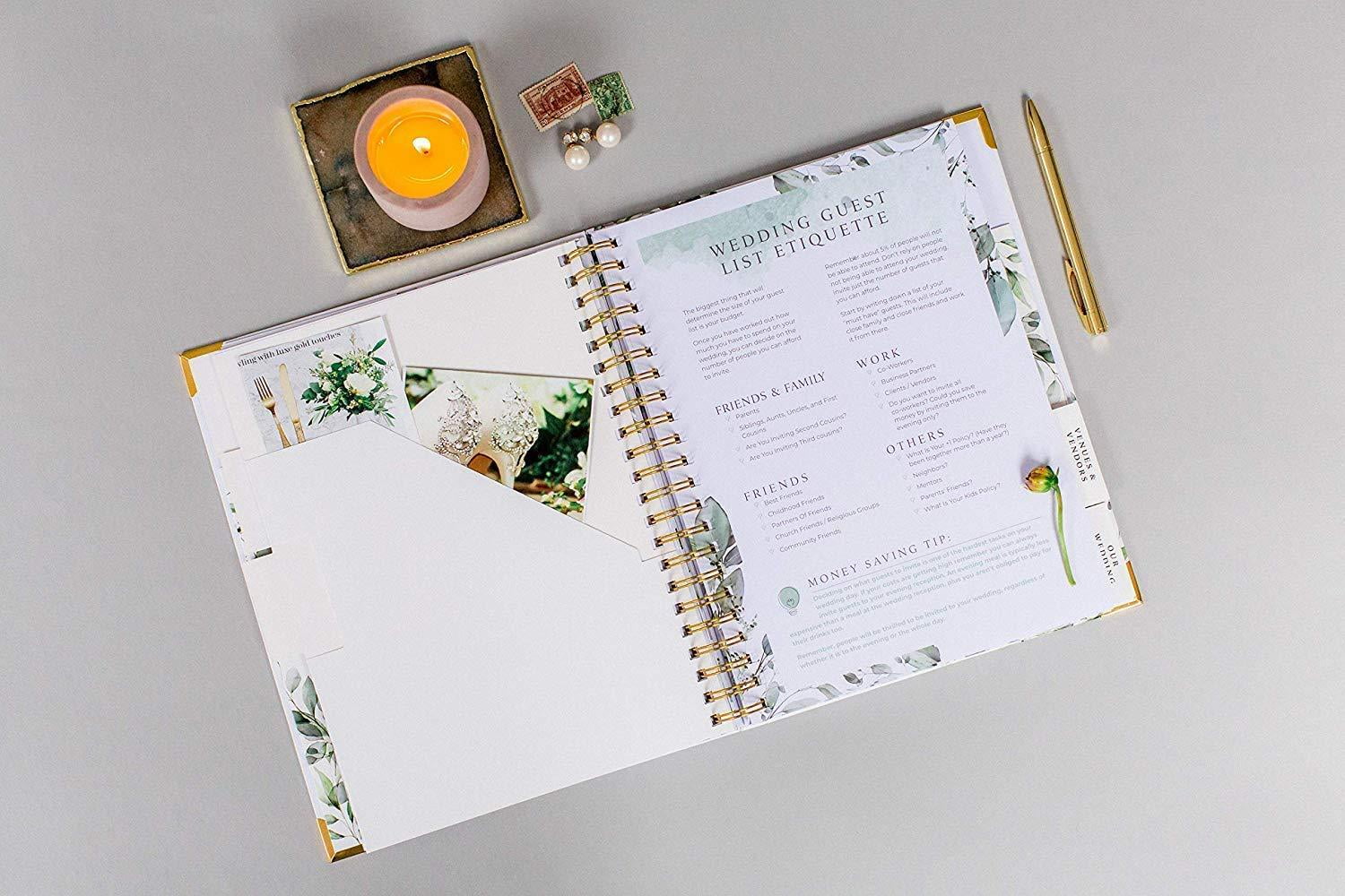 Your Perfect Day Wedding Planner, Undated Bridal Planning Diary, Floral