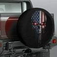 thumbnail image 2 of Lotusprinthandmade America Flag Skull Spare Tire Cover Without Backup Camera Hole 6 Sizes (34 in. V2), america flag tire cover, skull tire cover, 2 of 7