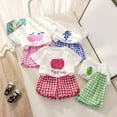 thumbnail image 4 of Soepste Newborn Girl Clothes 4T Girls Outfits Toddler Baby Girl Outfits Summer Clothes Infant Spring Short Sleeve Shirt Tops Cute Shorts Set, 4 of 4