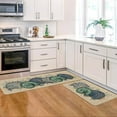thumbnail image 2 of Coral Shells Whelks Starfish Summer Kitchen Mats Set of 2, Home Decor Low-Profile Kitchen Rugs for Floor - 17x29 and 17x47 Inch, 2 of 6