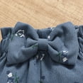 thumbnail image 6 of CAICJ98 Newborn Baby Girl Clothes Rib Frill Long Sleeve Romper Pants Set with Bow Headband Infant Girl Fall Winter Outfits (Blue,0-3 Months), 6 of 8