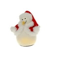 thumbnail image 1 of Led Wool Lit Snowman In Santa Outfit, 1 of 3