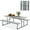 Grey, variant on Costway Folding Picnic Table with Wood-like Tabletop, Umbrella Hole, 2 Benches for 8 Person Black