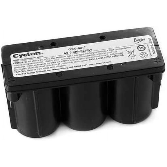 0809-0012 6 Volt 5 Amp-Hour Rechargeable Nonspillable Lead Battery