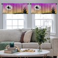 thumbnail image 4 of LALILO Kitchen Curtain Valance Witch Flying Her Rod Pocket Window Curtain 52"x 18" Set of 2, 4 of 7