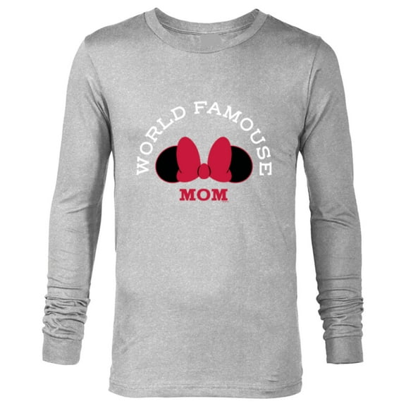 Disney Minnie Mouse World Famouse Mom Mother’s Day - Long Sleeve T-Shirt for Men - Customized-Athletic Heather