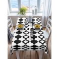 thumbnail image 3 of Bohemia Rectangle Tablecloth, Retro Abstract Geometric Pattern Boho Black Waterproof & StainResistant Tablecloth, Washable Oil-proof Table Cover for Dining/Party/Wedding/Camping/Buffet 52x70 In, 3 of 9