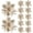 Champaign Gold, variant on 12Pcs 5.7inch Artificial Poinsettias Christmas Glitter Flowers with Clips Xmas Tree Flower Ornament Poinsettias Decor
