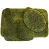 Canopy Three Piece Bath Rug Set, Olive